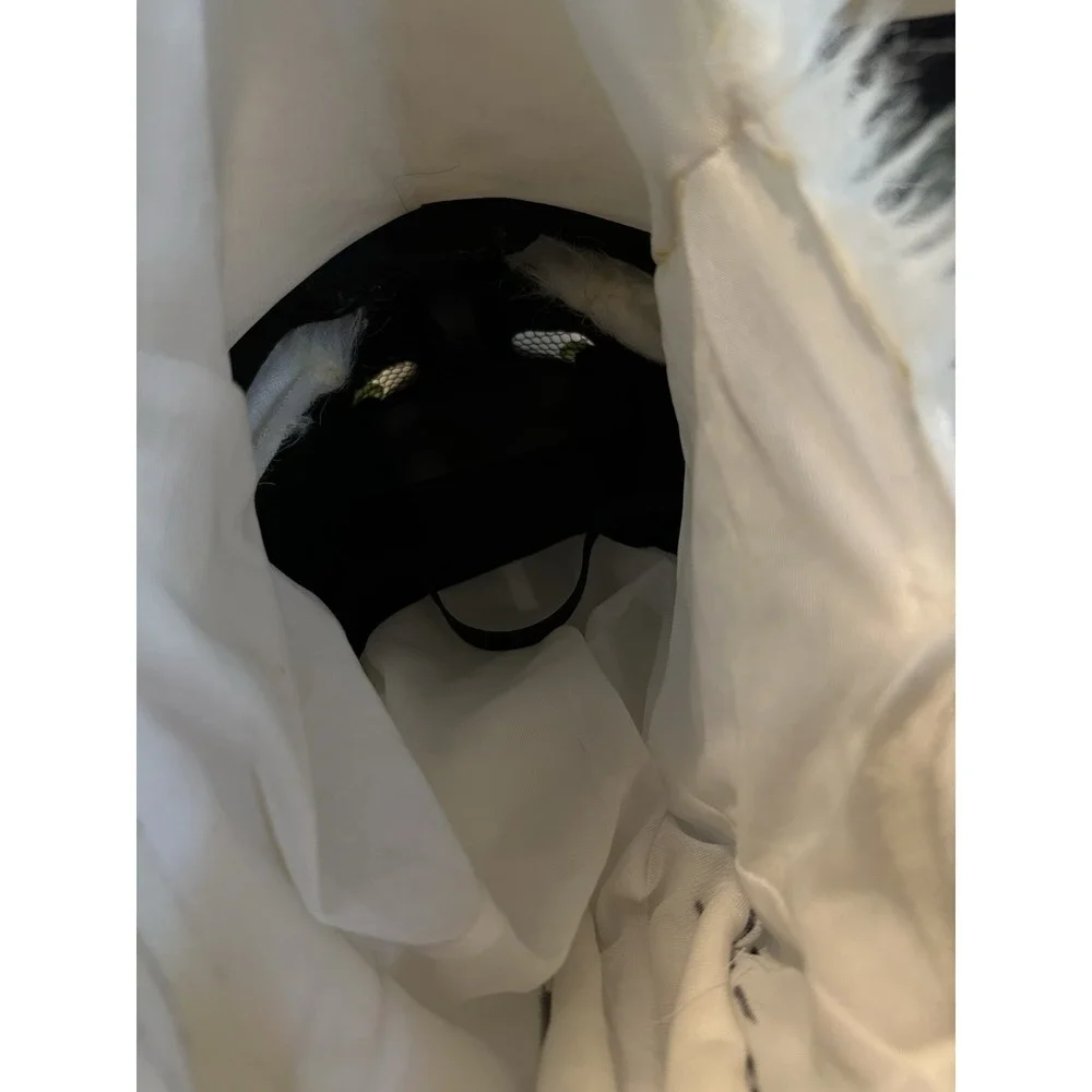 White Wolf Fox Fur Moving Mouth Mask Halloween